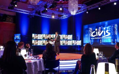 Cherno Jobatey hosting CIVIS Media Prize ARD-TV